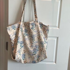 Floral Canvas Tote Bag